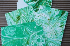 Marbled Note Cards / Emerald / Main Image